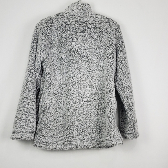 NWT Love Tree High Neck Sherpa Grey Fleece Teddy Mock Neck Large - Picture 5 of 6